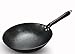Wok Mit Flachem Boden Für Den Herd 30 Cm Durchmesser | Traditioneller Handgehämmerter Wok Aus Kohlenstoffstahl Runder Boden | Holzgriff | Natürliche Antihaftoberfläche,A-30cm