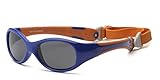 Real Shades Explorer Sunglasses for Babies, Toddlers, and Kids (Toddler 2+, Navy/Orange)