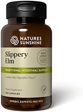 Nature's Sunshine Slippery Elm Bark - 100 Capsules // 50 Servings - Traditional Single Herb Supplement - Rich in Mucilage