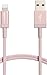Amazonベーシック USB-A -ライトニングケーブル ナイロン iPhone充電 Apple MFi認証 iPhone 14/14 Pro/13/13 Pro/12/SE(第2世代)/iPad 各種対応(ローズゴールド 0.9m)