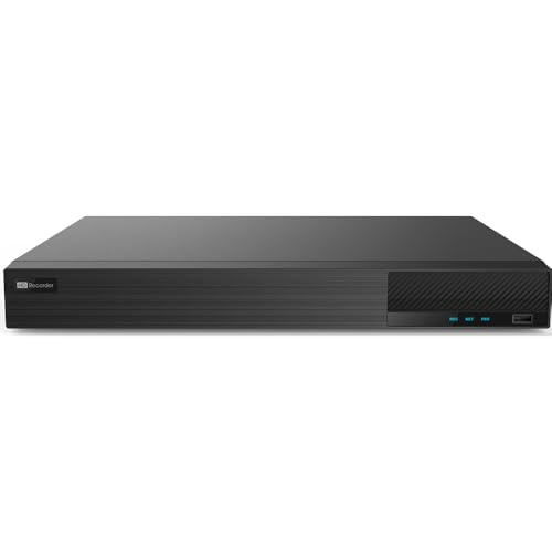 16 Channel 4K Hybrid 5-in-1 DVR for Security Camera System ED8216H5-FN, 16CH 4K TVI/AHD/CVI/Analog Camera, Additional 8CH IP, HDMI/VGA Output, Alarm, 2 SATA, Smart Search 24/7 Surveillance CCTV DVR