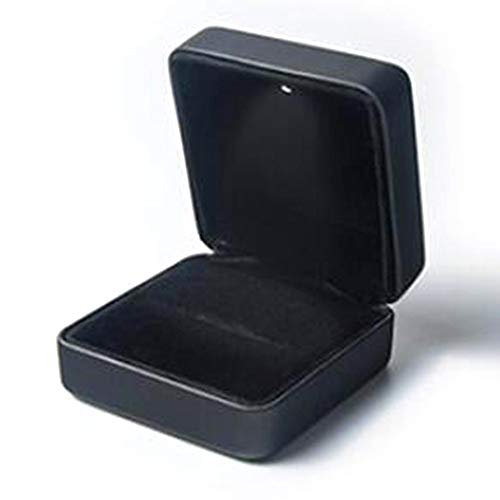 Preisvergleich Produktbild DGdolph Schmuckkästchen zur Präsentation von Verlobungsringen, mit LED-Beleuchtung, Schwarz