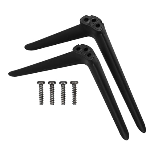 1 paio di base di supporto per TV piedini plastica regolabili per televisori a doppio foro di ricambio sicuro e stabile installazione e design moderno