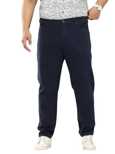 Image of Thomas Scott Men's | Smart | Plus Size | Regular Fit | 100% Cotton | Solid | 5 Pockets | Woven | Chinos | Trouser