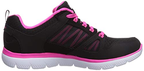 Skechers Summits New World Tênis Feminino, 35, Preto/ Rosa Choque
