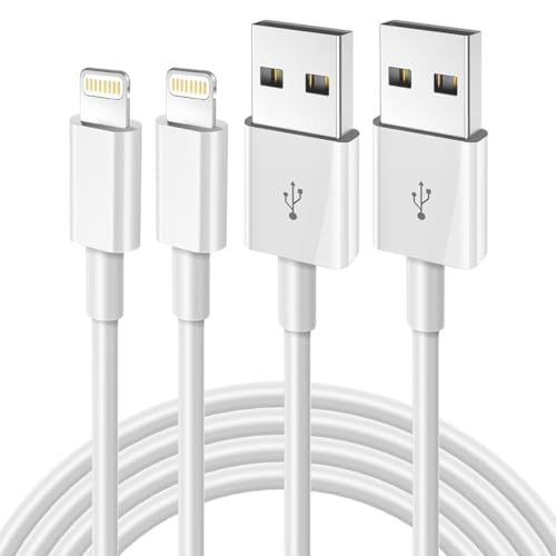 2Pack iPhone Charger Cable 1M [Apple MFi Certified] Lightning Cable Fast Charging iPhone Cable Lead Lightning to USB Cable for iPhone 14 13 12 11 Pro Max XS XR X 8 7 6 Plus 5s iPad