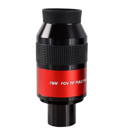 Ocular para telescopio 7mm de campo plano 70 grados con revestimiento óptico de 1,25 pulgadas