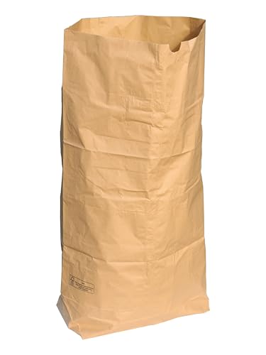Papier-Abfallsäcke 120 Liter 2-lagig 70g/m 25 Stück 95x70x25cm Braun