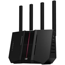 1 of ASUS RT-BE92U WiFi 7 Router - Tri-Band (6GHz), 9.7 Gbps, x2 WAN, Mesh | Includes RJ-45 cable and power adapter for networking, connectivity and setup