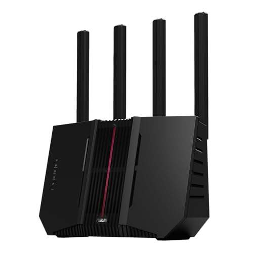 ASUS RT-BE92U BE9700 Tri-Band WiFi 7 Router, unterstützt Neue Bandbreite von 320 MHz und 4096-QAM-Erkennung, MLO, AI-WAN, AiMesh-Unterstützung, abonnementfreie Netzwerksicherheit und vollständige