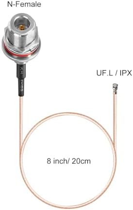 Waterproof 5.8dBi Meshtastic Lora 915MHz Solar Node/Repeaters/Module Devices Fiberglass Antenna(Black Colour) with N Male Connector & IPEX/u.fl Adapter Cable, Slinkdsco - 4