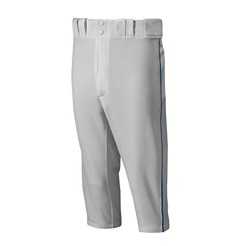 Mizuno mens Premier Short Piped Pant, Grey-navy, X-Small