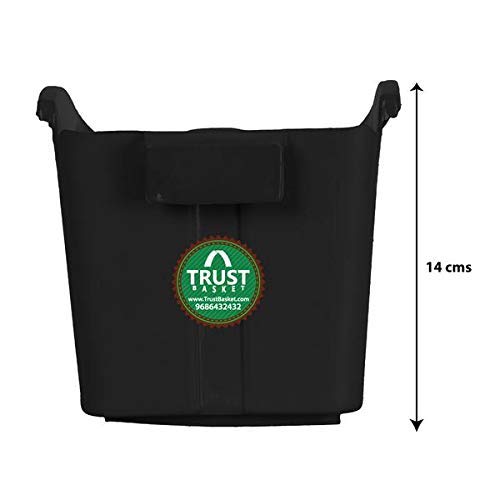TrustBasket Vertical Gardening Hanging Pots/Planters(Large) - Set of 6 | Plastic Vertical Wall Hanging Pouches for Home & Outdoor Balcony Garden Decor |Wall Hanging Pouches for Grills