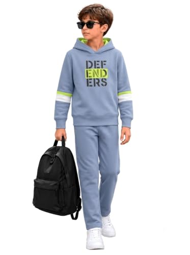 Image of HELLCAT Trendy Printed Cotton Blend Hoodie T-shirt Jogger Trackpant Clothing Set for Boys - Pack of 1