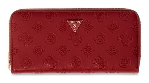 Porte-monnaie GUESS Diana SLG Dark Cherry compagon zippé logo rouge