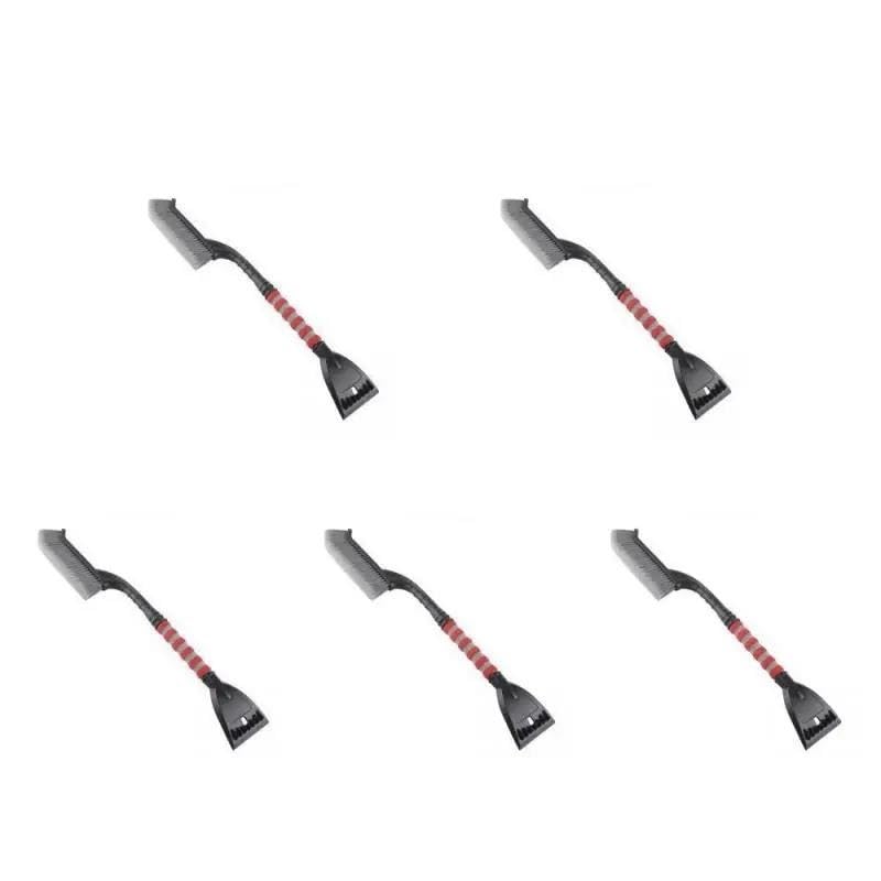 Rascador de hielo para coche Rascador Nieve Coche Herramienta Limpieza Nieve Ventana Y Parabrisas Cepillo Eliminación Nieve Rascador Hielo Para Invierno 1 ~ 7 Uds Rascadores de hielo para coche(Red Gr