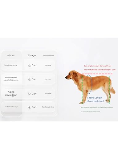 Silla de ruedas para perro, soporte ajustable de cuatro ruedas para una mayor movilidad, lo que permite el movimiento libre para mascotas con movilidad limitada