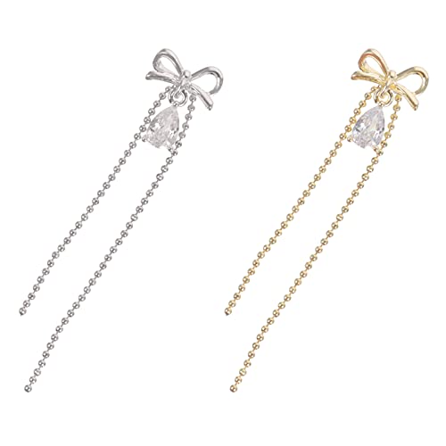 Ipetboom Retro Bow Nail Art Diamond Bowknot Nail Studs Manicure Supplies Manicure Decals