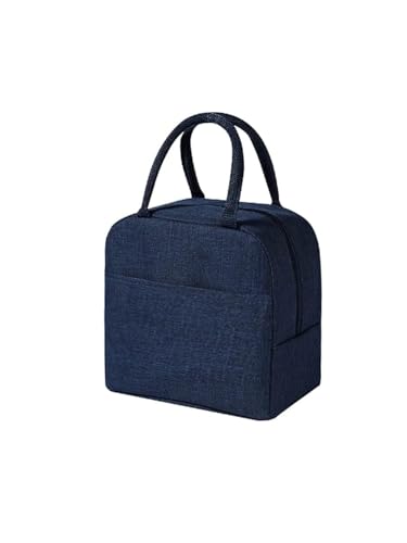 Image of Small Insulated Travel Lunch /Tiffin /Storage Bag for Office, School, College, Travel Tiffine Pouch for Lunch Box, for Men, Women, Kids, Hot & Cold Insulated Storage Bag Small Lunch Bag (Blue)