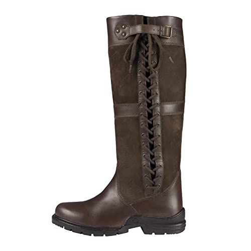 Bottes de campagne imperméables avec semelle crantée et laçage ajustable