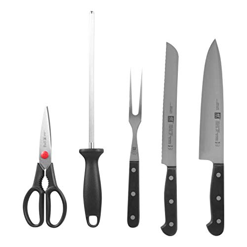 ZWILLING Bloque de cuchillos, 9 piezas, Bloque de madera, Cuchillos y tijeras de acero inoxidable especial/mango de plástico, Twin Gourmet - imagen 5
