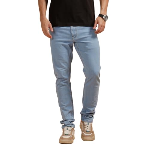 Image of WROGN Men's Cotton Stretch Jeans | Solid Design | Slim Fit