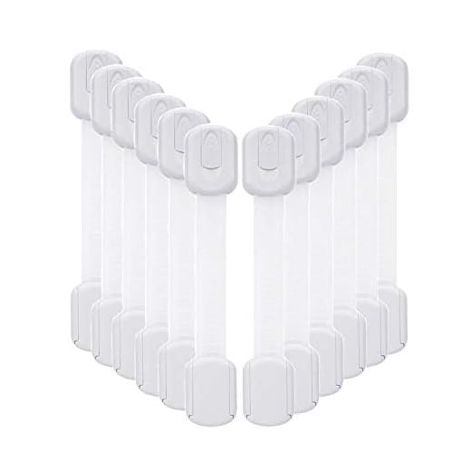 Vkania 12-Pack Baby Proofing Cabinet Locks, Adjustable Adhesive Strap Latches for Drawer, Cupboard, Oven, Fridge, Toilet Seat - No Drill Child Safety Lock Kit, Easy Installation
