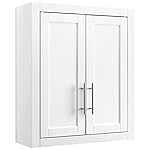 Crosley Furniture Savannah Wall Mounted Bathroom Storage Medicine Cabinet with Shelves, White