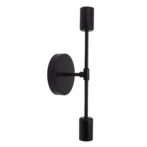 Applique murale double E27 E26 en fer noir Pilipane pour salon et dressing