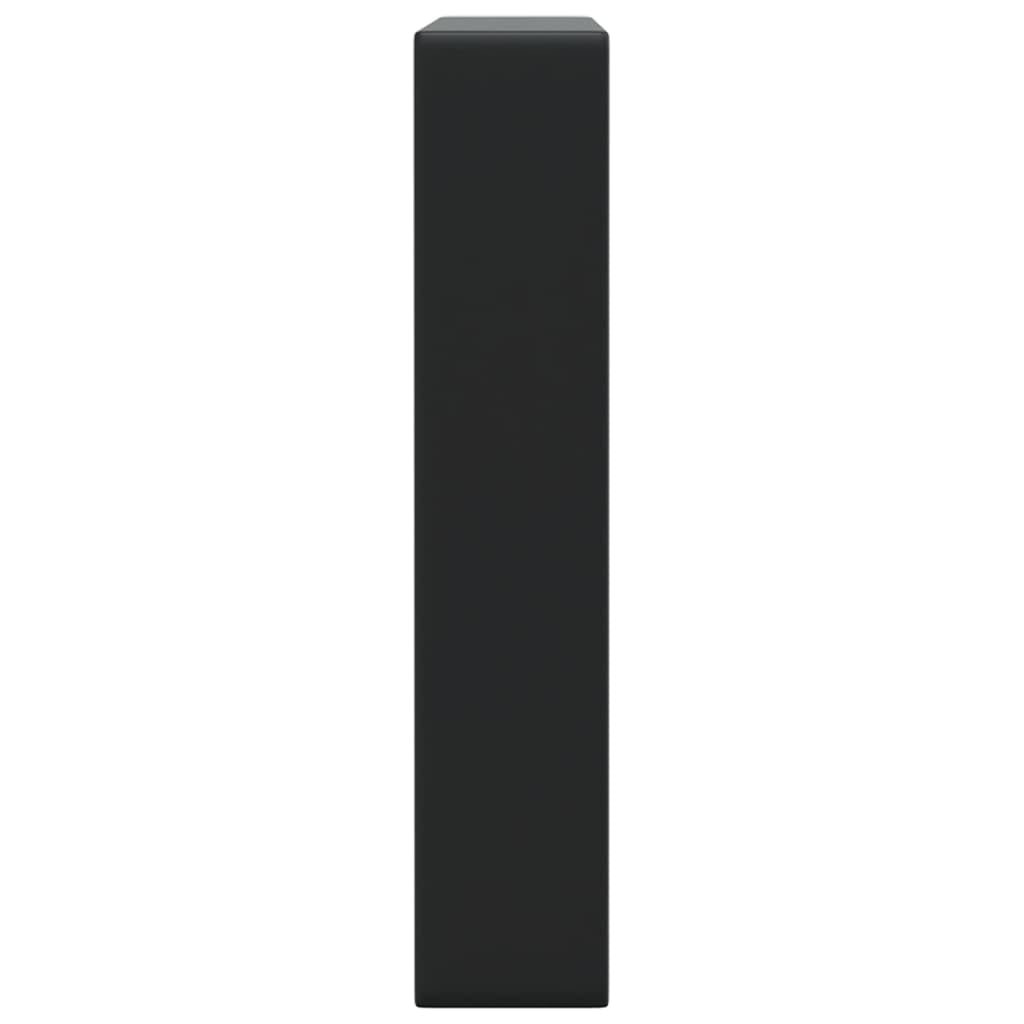 Soportes Estante de Lavabo 2 uds Rectangular Acero Negro,3.36kg-4007271