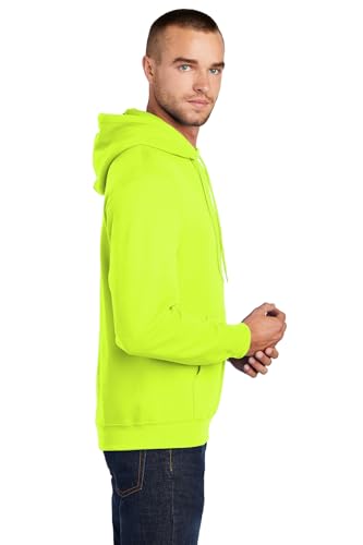 Port & Co TALL Core Fleece Pullover Hooded Sweatshirt-PC78HT-LT-Safety Green2