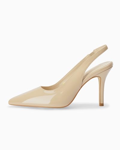 Image of Womens Slingback High Heels Pointed Toe Slip On Dress Shoes | Closed Toe,Stiletto Heels,Women's Pumps,Dressy Casual,Party,Wedding,Prom,Work Shoes,Going Out