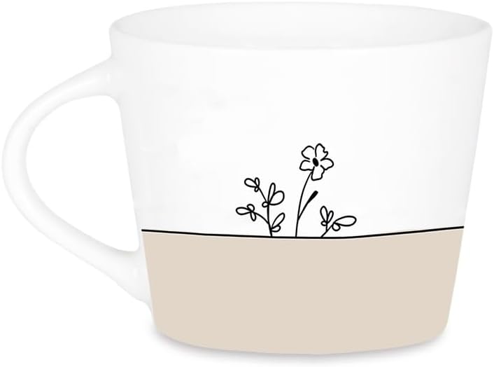 Grafik-Werkstatt Espresso Cup with 100% Real Gold Porcelain Cup 50 ml Home, White