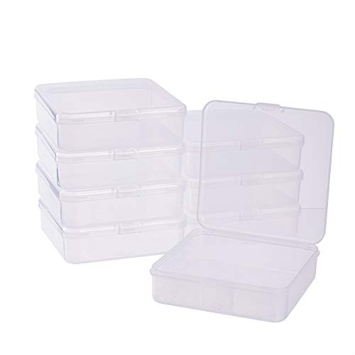 Image of BENECREAT 27 Pack Mixed Size Rectangle Mini Clear Plastic Bead Storage Containers Box Case with lid for Items,Pills,Herbs,Tiny Bead,Jewerlry Findings, and Other Small Items
