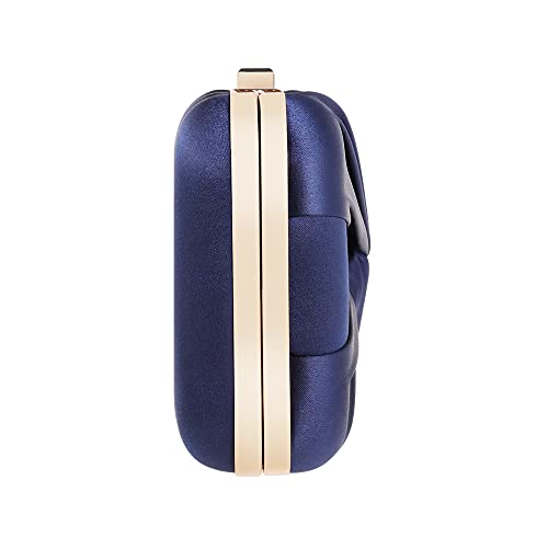 Image of Pleated Satin Clutch Purse For Women Wedding Bridal Clutch Bag Prom Party Clutch