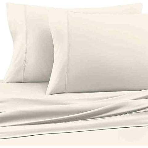 SHEEX Breezy Cooling Sheet Set with 2 Pillowcases, Breathable, Silky-Soft Fabric, Ivory, Queen Cover