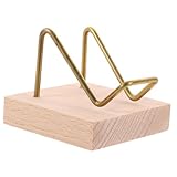 Healvian Support Pour Minéraux Et Cristaux En Bois Et Métal, Support D’exposition Stab...