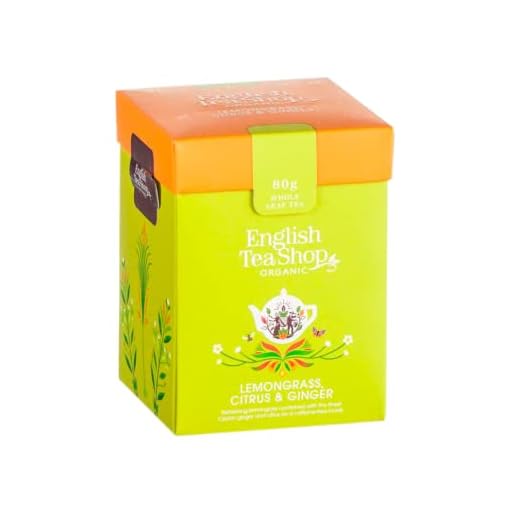 DEU English Tea Shop Tisana Biologica alla Citronella con Zenzero e Agrumi in Foglia Sfusa Eco-Box Compostabile - 1 x 80 Grammi