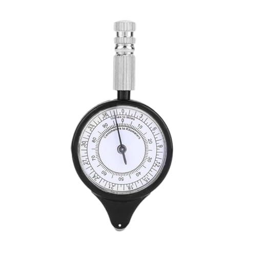 Map Measurer, Accurate Distance Calculator for Hiking, Multifunctional Outdoor Map Distance Mileage Odometer Measuring Tool Portable Mini Compass Finder Distance Calculator for Camping Hiking Walking