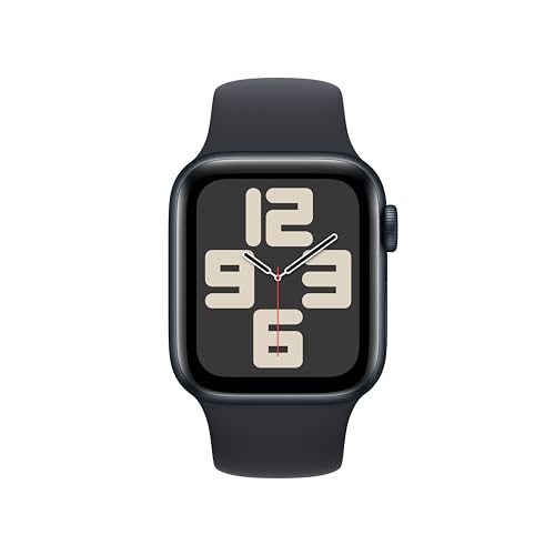 Image of Apple Watch SE GPS 40mm Midnight Aluminum Case with Midnight Sport Band - S /M