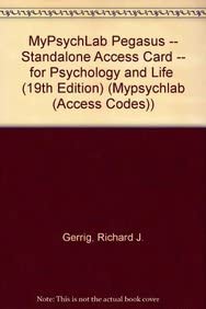 Amazon.com: Psychology and Life Mypsychlab Pegasus Student Access Code ...