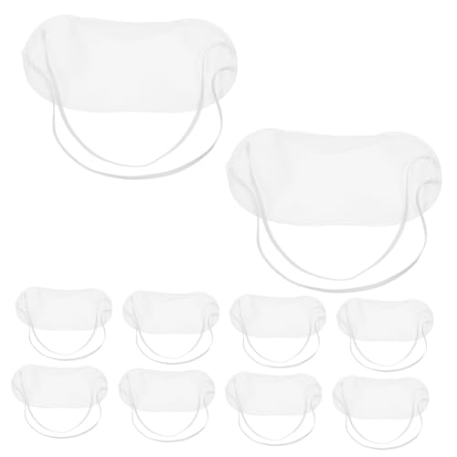 IWOWHERO 24個遮光アイマスク 耳にやさしい伸縮バンド付き 睡眠 仮眠 旅行 パーティー用 男女兼用 快適フィット ナップ用アイシェード