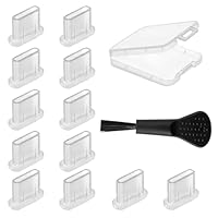 NEODTX USB C Staubschutz Stöpsel 12 Pcs SilikonhüLle USB 3.1 Typ C Port Für Meiste Typ-C Handy Tablet Zubehör iPhone 15 16 pro max Google Samsung Galaxy Xiaomi Redmi Motorola Schutzkappe (Transparent)