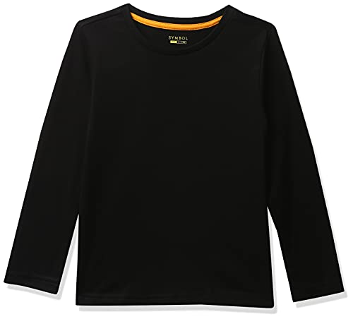 Image of Amazon Brand - Symbol Boy's Regular T-Shirt (PAG 507 Black & Navy 5-6 Years)