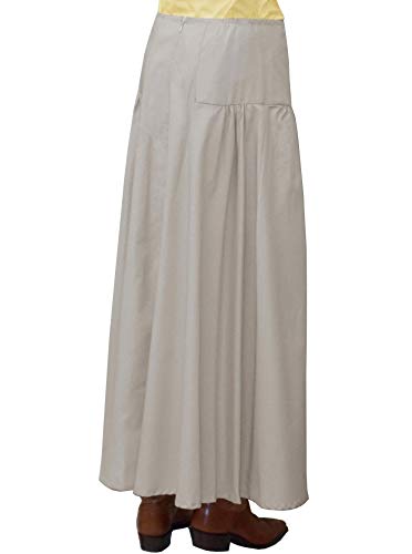 BABY O Women's Modest Bottom Long A-line Maxi Ankle Length Cotton Twill Skirt2