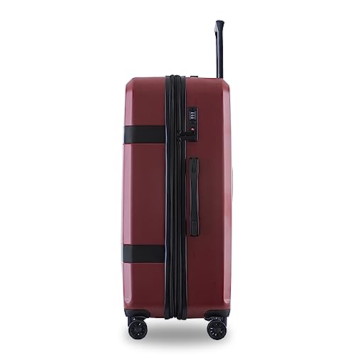 Luggage Sets New Model Expandable ABS+PC 3 Piece Sets with Spinner Wheels Lightweight TSA Lock (20/24/28), Red4