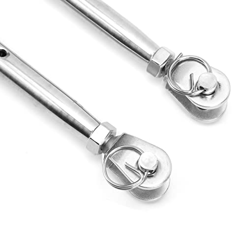 Turnbuckle de Quijada para Cable, Acero Inoxidable, 2 Piezas miniatura 7