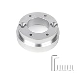 ホイールハブアダプター に適合する ロジテック G29 G920 G923 70MM ステアリングホイールアダプタープレート 13インチ PCD レーシングステアリングホイール YZBDFHJLN(銀)