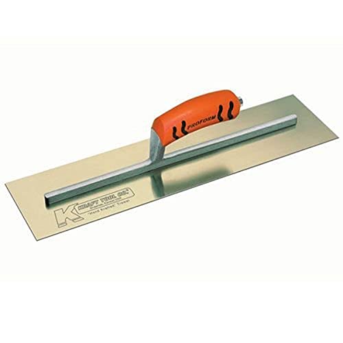 Kraft Tool CF541PF Golden Stainless Steel Cement Trowel with ProForm Handle, 14 x 4-Inch
