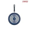 Vinod Cookware Dosa Griddle (Tawa) with Induction Base - 100% Aluminum Non Stick Pan with Anti Scratch Surface - Flat Multi Use Crepe Pan - (Black) - (10 IN) #1